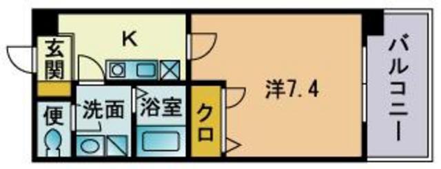 ナラザ舞鶴(1K/8階)の間取り写真