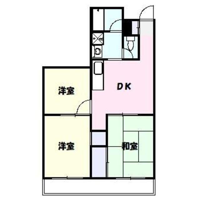 スカイビュー青葉台(3DK/3階)の間取り写真