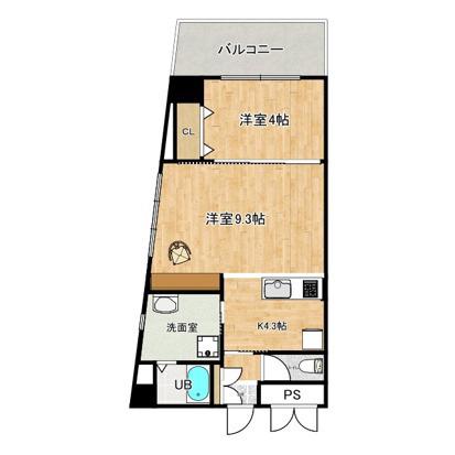 GK.BLD(1LDK/2階)の間取り写真