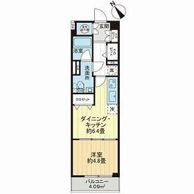 ライオンズプラザ池袋(1DK/11階)の間取り写真