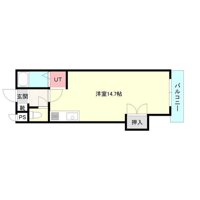 クレールフランセエストゥ(ワンルーム/3階)の間取り写真