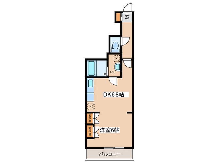 メゾン澄川(1DK/2階)の間取り写真