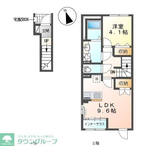 ココ・ジェルベラ(1LDK/2階)の間取り写真
