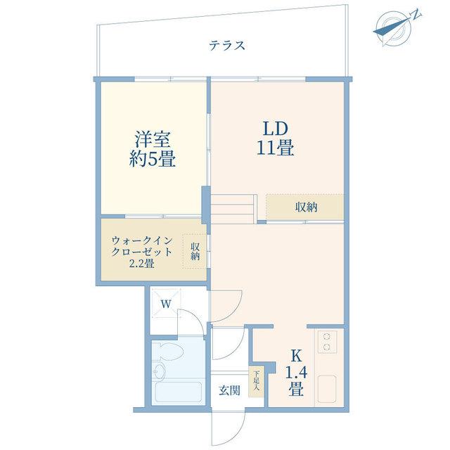 グランドメゾン狸穴(1LDK/2階)の間取り写真