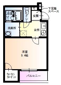 フジパレス東淀川III番館(1K/3階)の間取り写真