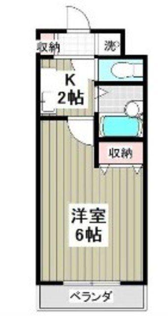 川口プラザD(1K/4階)の間取り写真