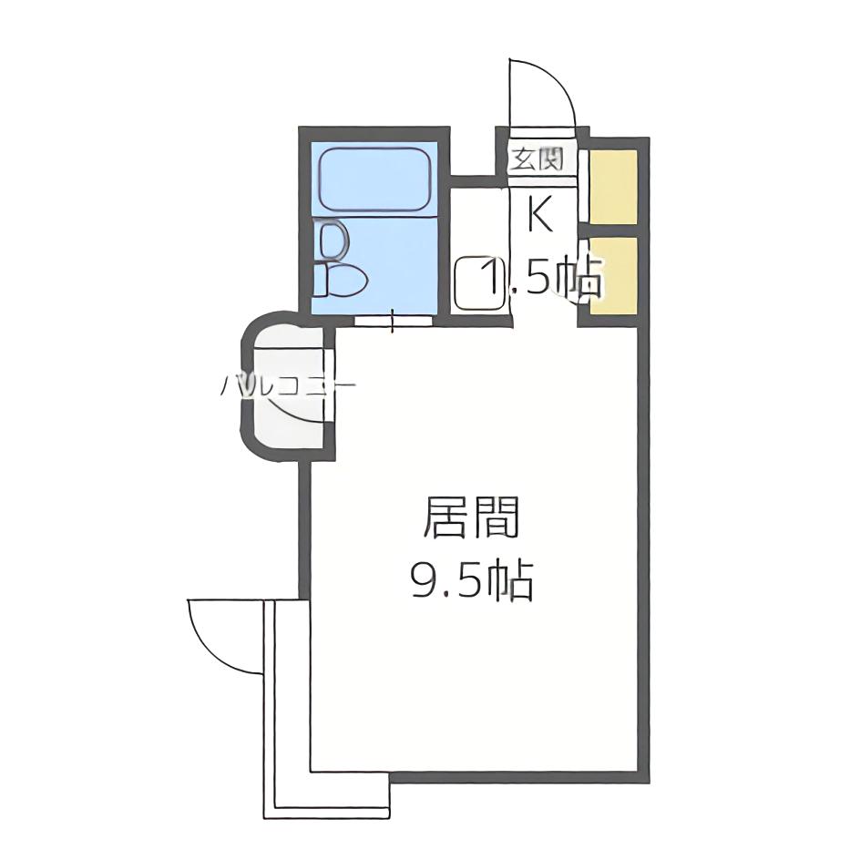 エクセレントハウス720(1K/4階)の間取り写真