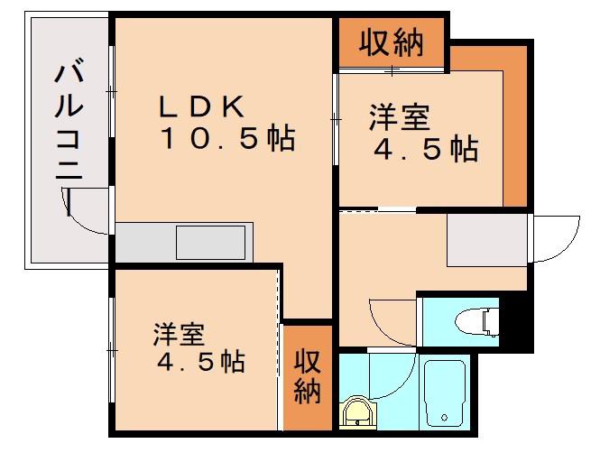 E-LUX I(2LDK/6階)の間取り写真