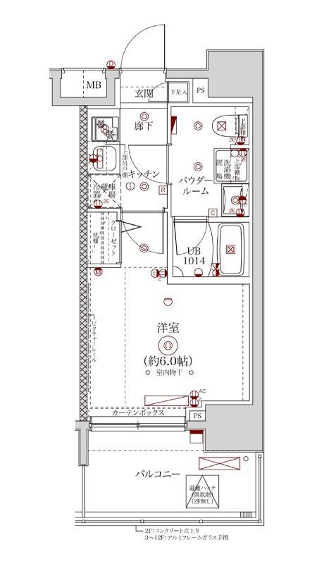 スプレスター立石ステーションフロント(1K/9階)の間取り写真