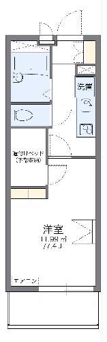 レオパレス夜光(1K/1階)の間取り写真