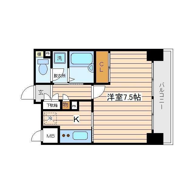 ベスト横浜(1K/6階)の間取り写真