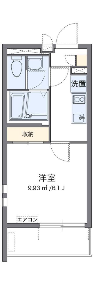 クレイノ梅香(1K/4階)の間取り写真