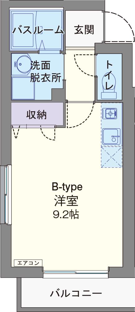 シャンノール(ワンルーム/1階)の間取り写真