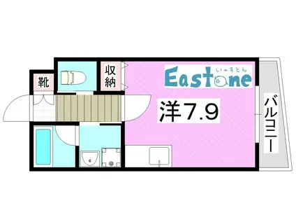 IRISSPIRA.BRAIGHT武之橋アイル(ワンルーム/2階)の間取り写真