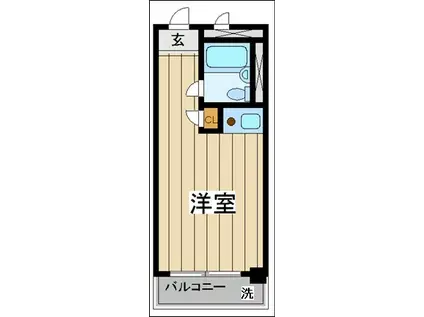 スカイコート大森(ワンルーム/2階)の間取り写真