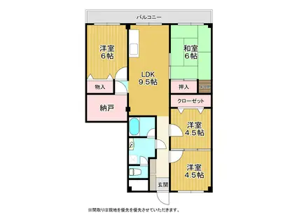 シャトレ21(4LDK/3階)の間取り写真