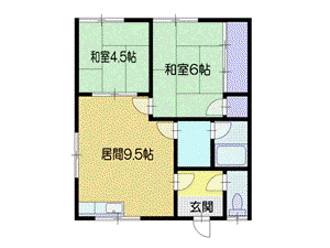 コンフォーティア小樽(2LDK/2階)の間取り写真