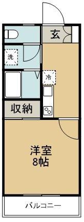 ハイム眉山(1K/1階)の間取り写真