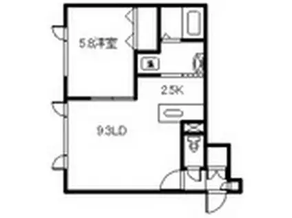 グランピア8-W4(1LDK/1階)の間取り写真