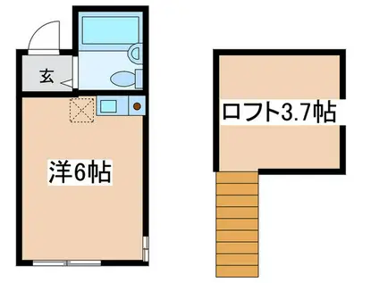 スカイヴィレッジ和田町(ワンルーム/1階)の間取り写真