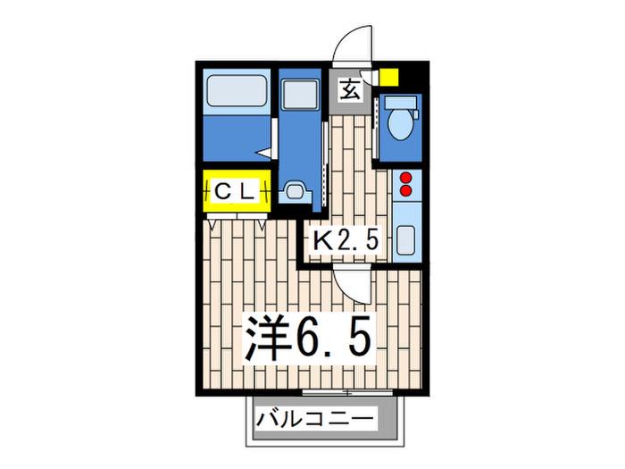SHIBA NO.5(1K/1階)の間取り写真