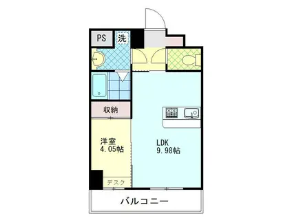 トレステーラ西大道(1LDK/7階)の間取り写真