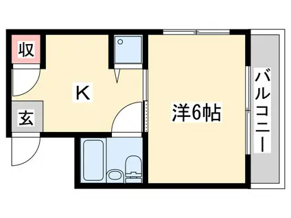 メゾンシンセイ(1K/2階)の間取り写真