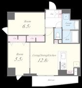 サントゥール駒込(2LDK/6階)の間取り写真