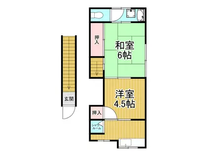 三宅文化(2K/2階)の間取り写真