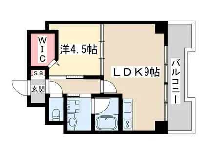 パークモダン新大阪(1LDK/8階)の間取り写真