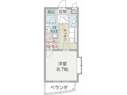 JR御殿場線 裾野駅 徒歩12分 4階建 築19年(1K/2階)の間取り写真