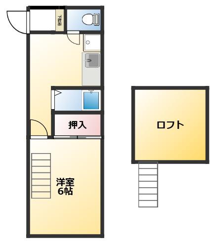 グリーンハイツマスダ(1DK/2階)の間取り写真
