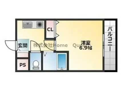 リーベハイツ青山(1K/1階)の間取り写真