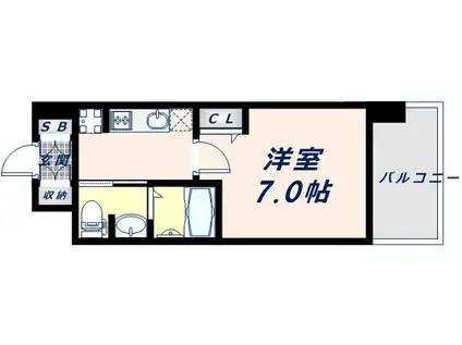 TOYOTOMI STAY PREMIUM ABENO天王寺(1K/5階)の間取り写真