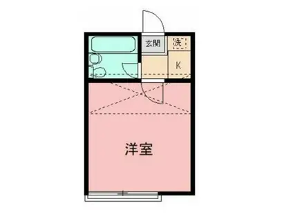 セレブリティ生田(1K/1階)の間取り写真