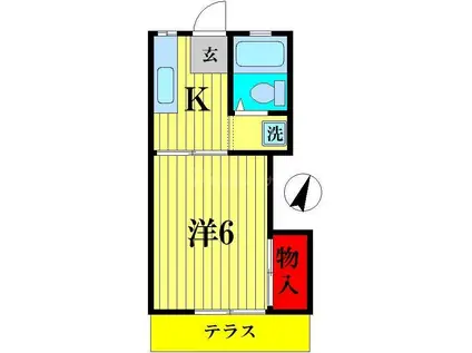 サニーレヂデンス(1K/1階)の間取り写真