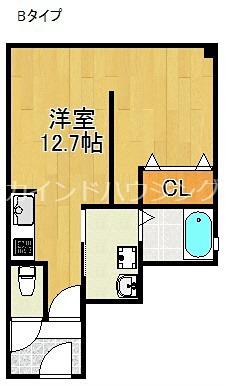 エースビル(1LDK/4階)の間取り写真
