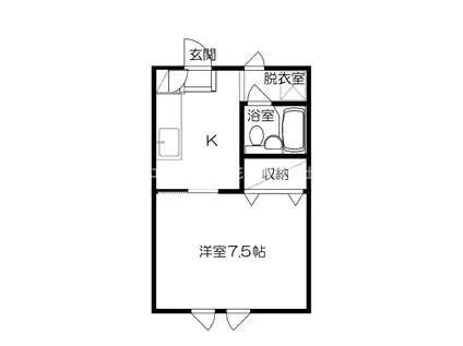コーポK桜台II(1K/1階)の間取り写真