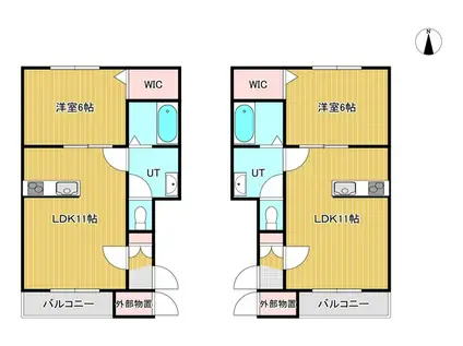 RUBYII(1LDK/2階)の間取り写真