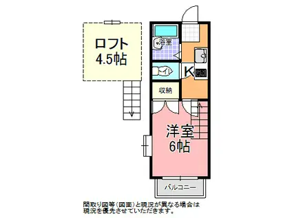 カシワロジテック(1K/2階)の間取り写真