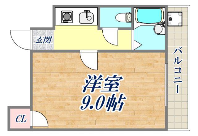 クレールステュディオ(1K/2階)の間取り写真
