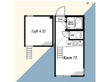 ユナイト宮前平リグ―リア(ワンルーム/2階)の間取り写真