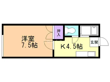 VIVACE MATSUMORI(1K/2階)の間取り写真