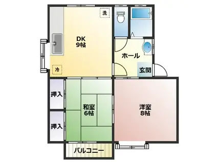 マインハイム・あじさい(2LDK/1階)の間取り写真