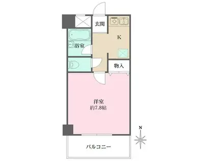 パレロイヤルビル(1K/7階)の間取り写真