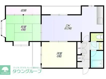 ラ・フォーレ桜台(2DK/3階)の間取り写真