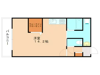 ウィングス片野I(ワンルーム/12階)の間取り写真