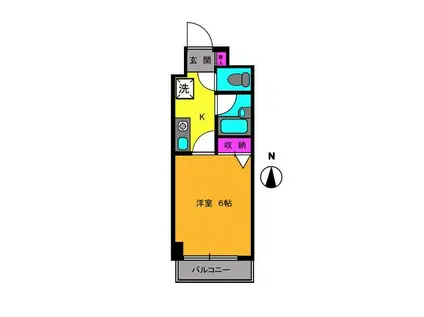 ティファニー舟渡(1K/1階)の間取り写真