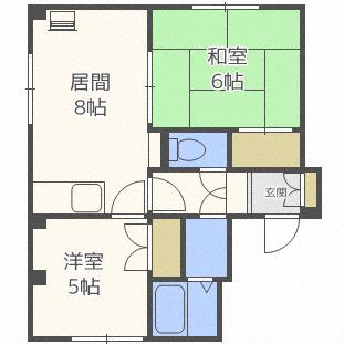 シャトルTH10(2DK/3階)の間取り写真