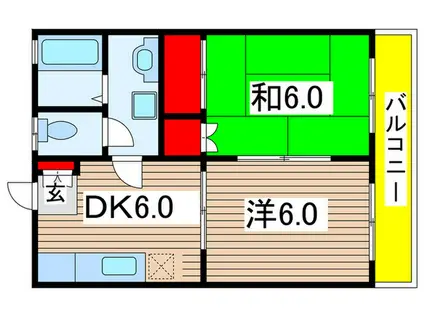 ファーストハイツ(2DK/2階)の間取り写真